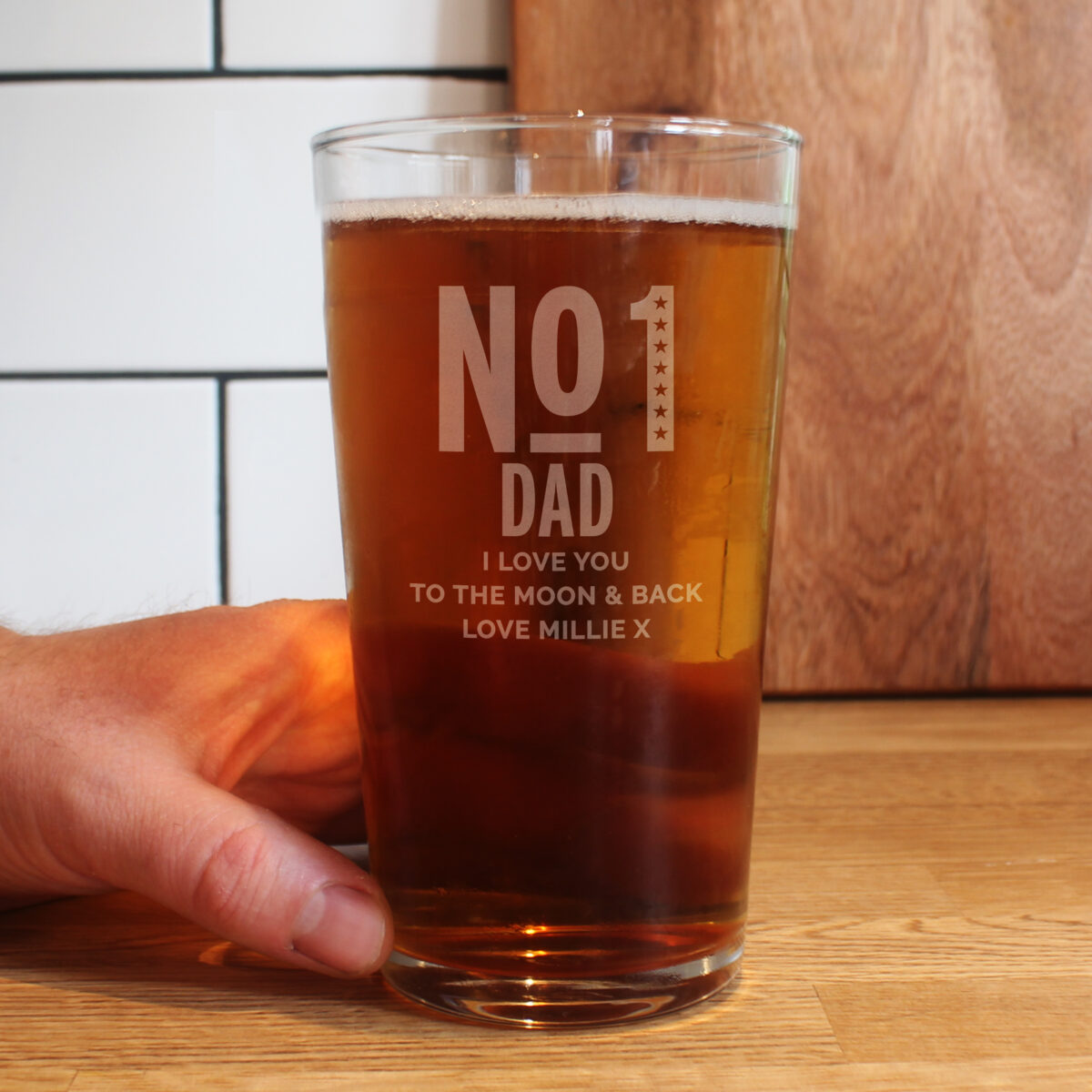 Personalised No. 1 Pint Glass - Image 2