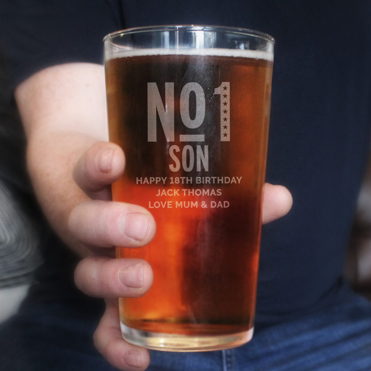 Personalised No. 1 Pint Glass - Image 6