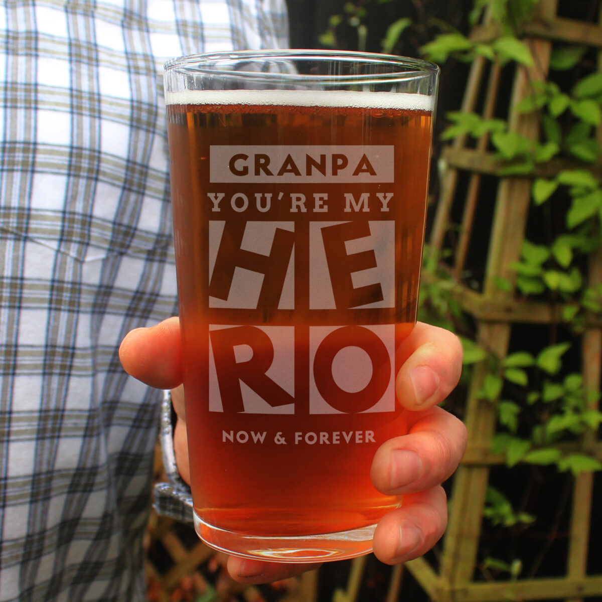 Personalised My Hero Pint Glass - Image 3