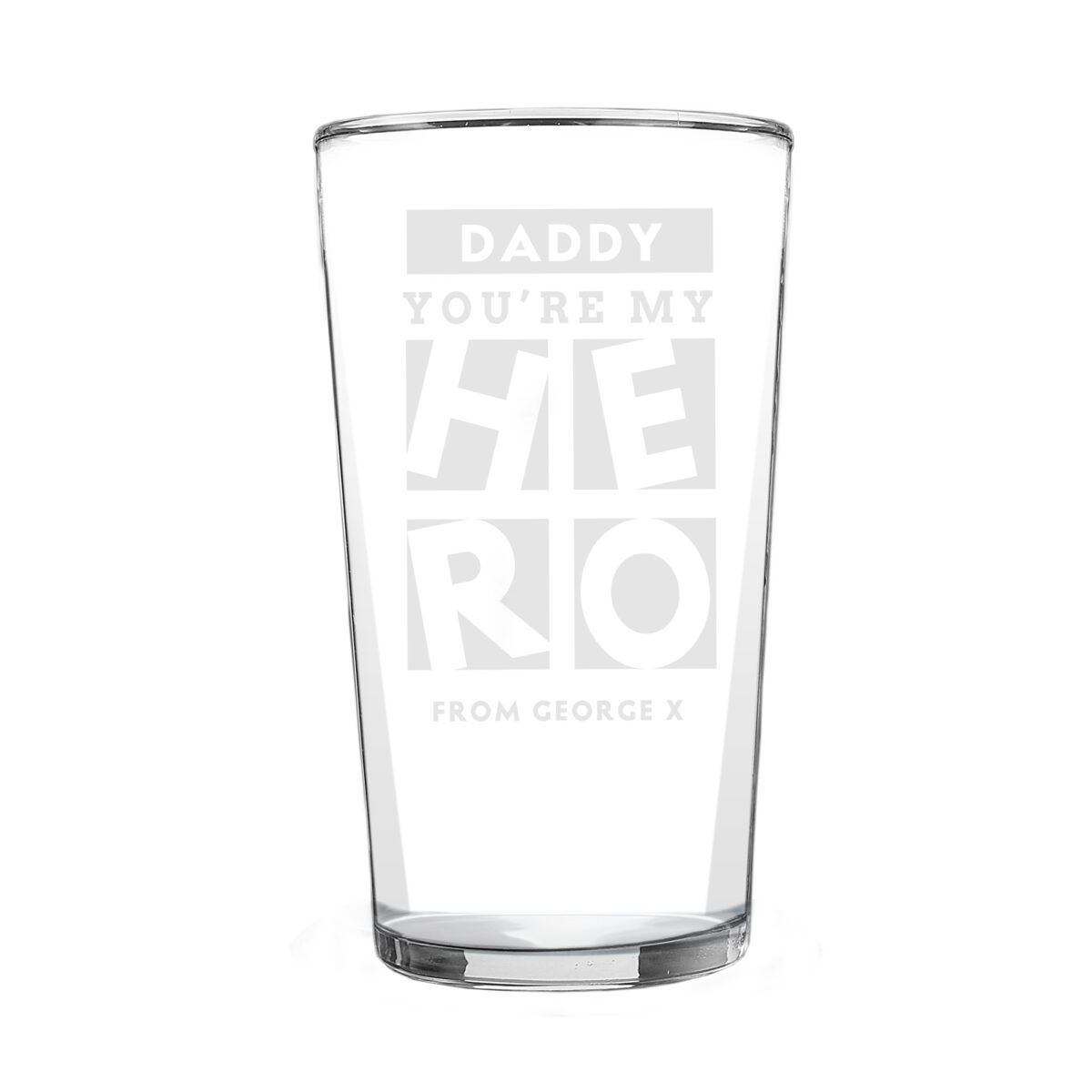 Personalised My Hero Pint Glass - Image 4