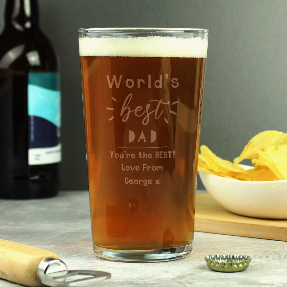 Personalised World's Best Pint Glass - Image 2