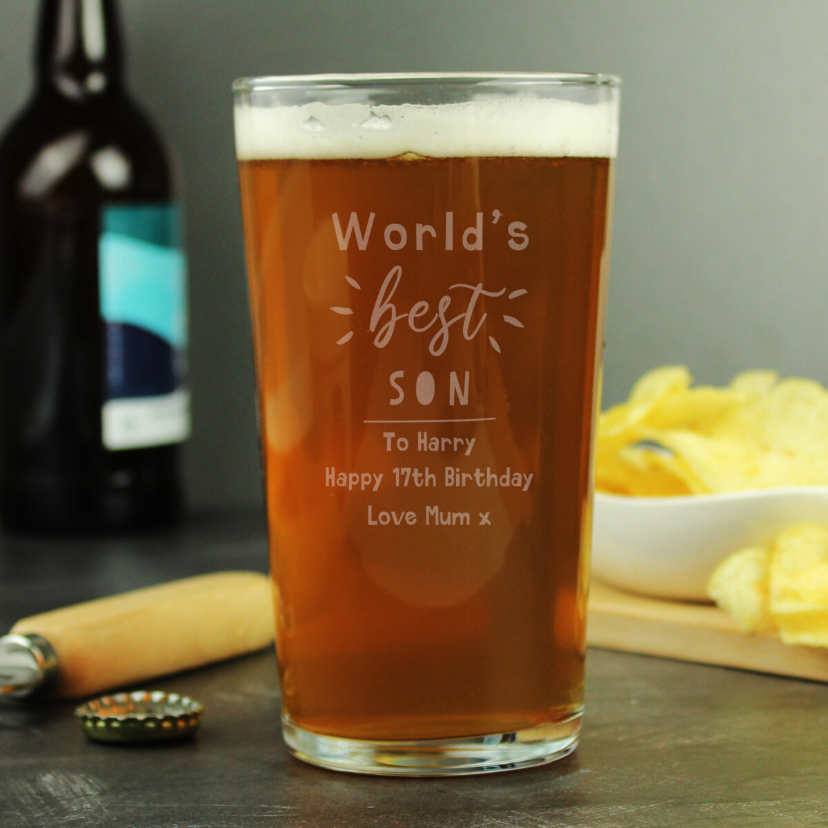 Personalised World's Best Pint Glass - Image 6