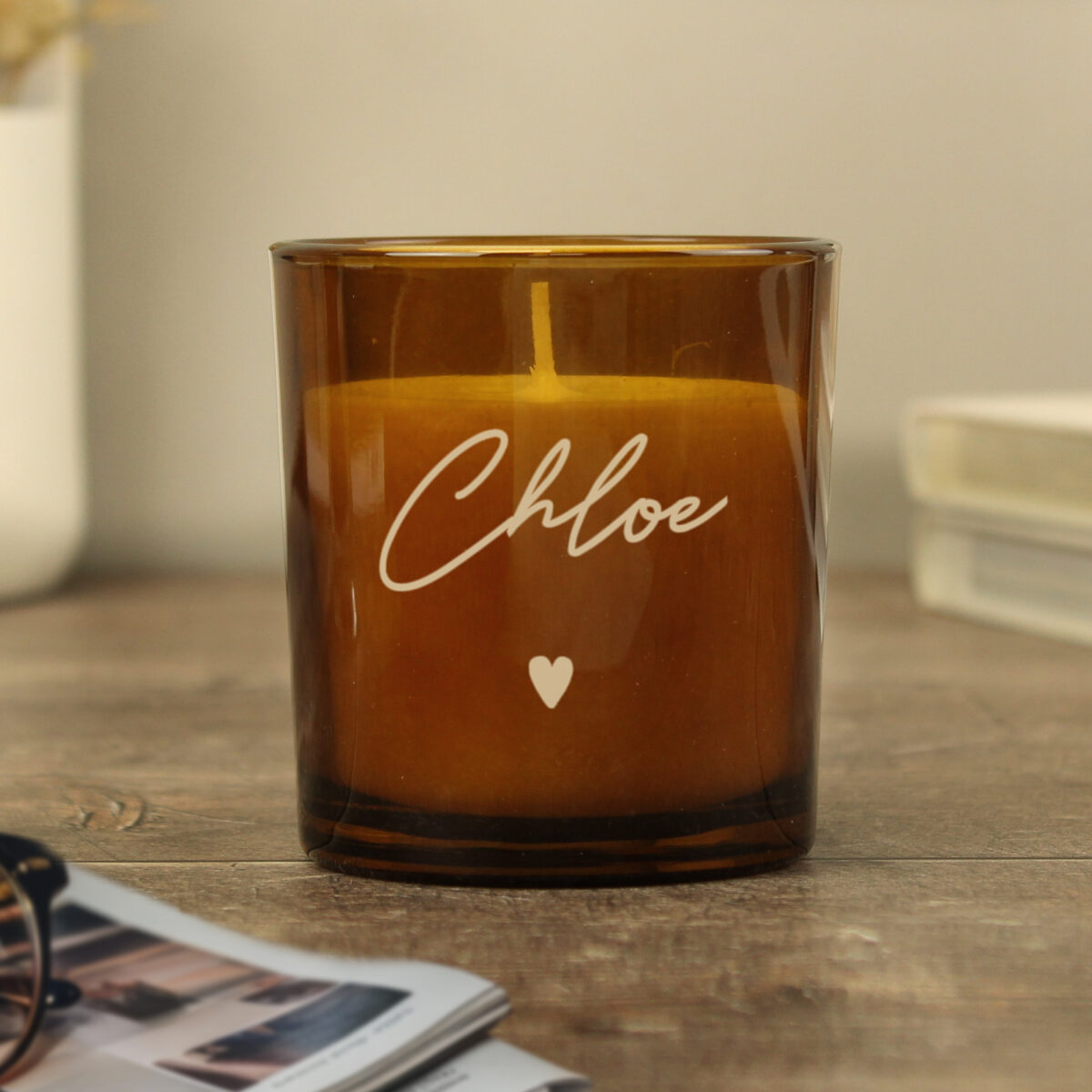 Personalised Amber Glass Candle - Image 6