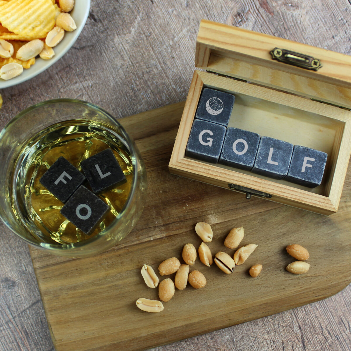 Personalised Best By Par Glass & Whisky Stones - Image 5