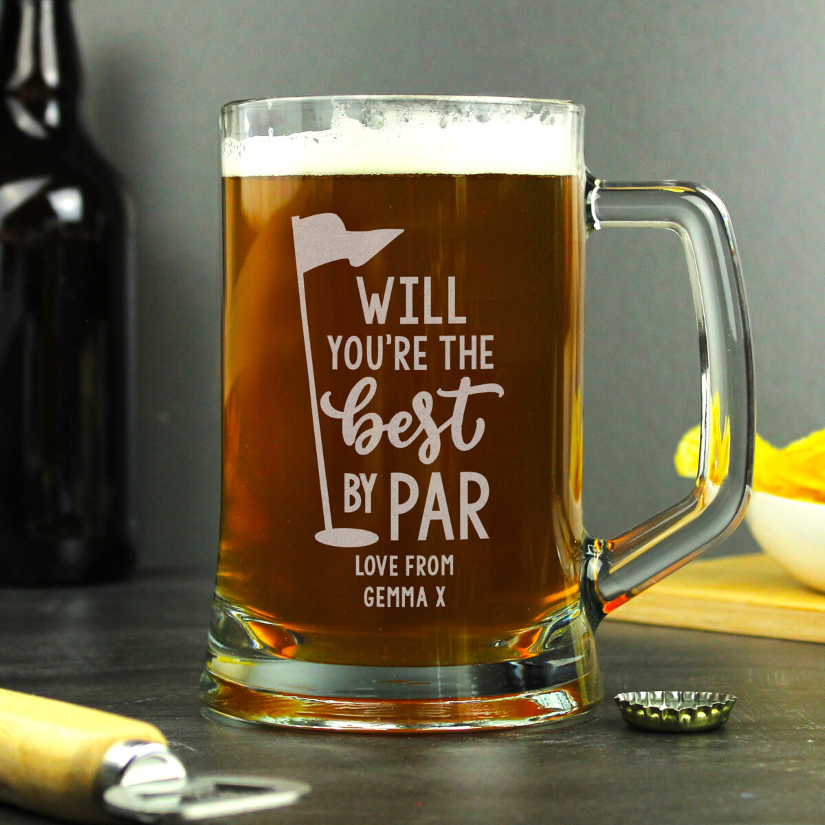 Personalised Best By Par Tankard - Image 2