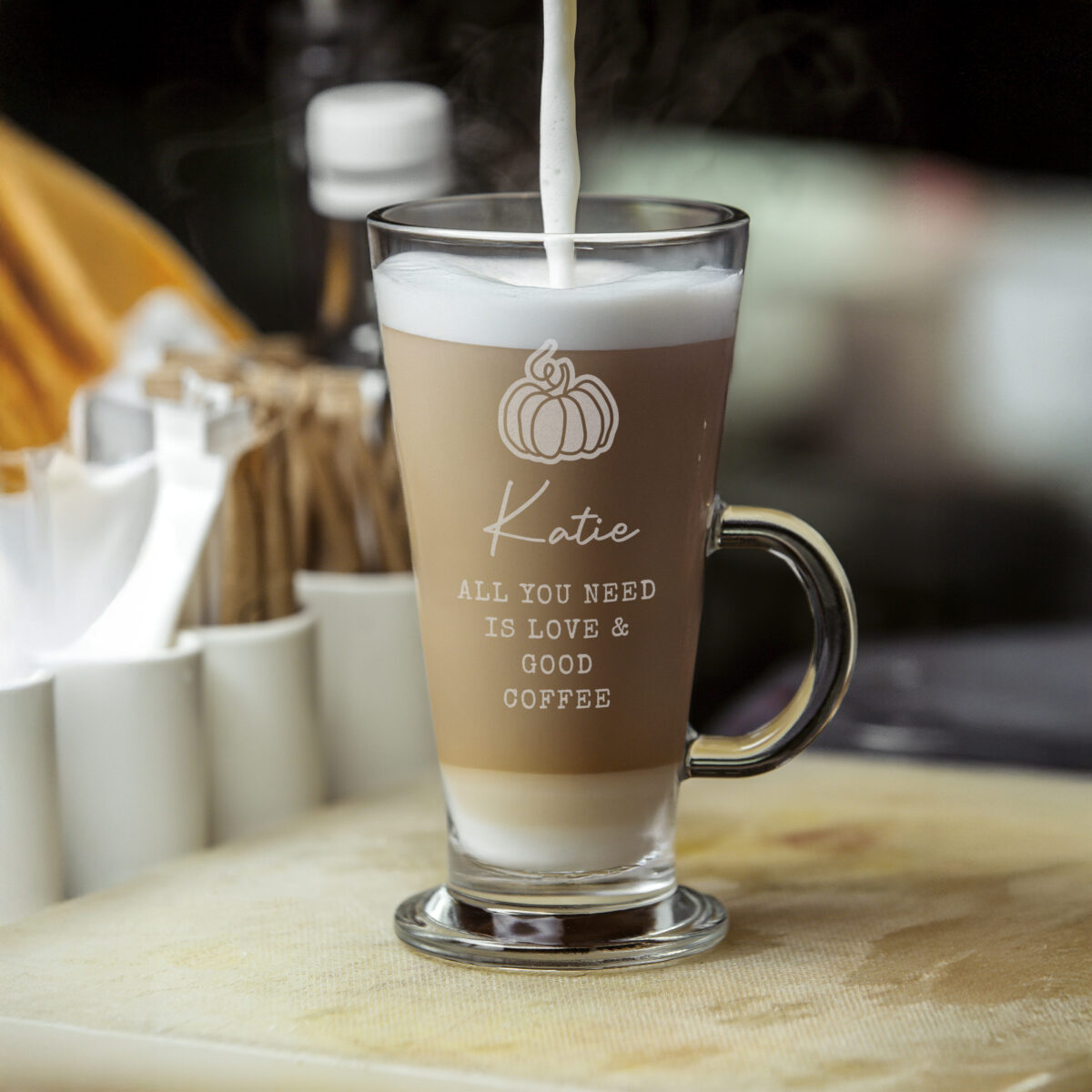 Personalised Pumpkin Latte Glass - Image 2