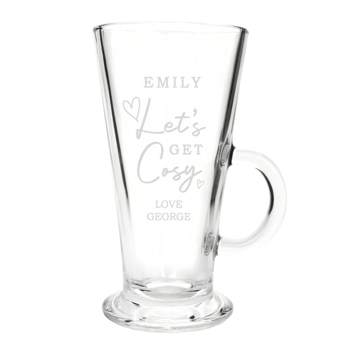 Personalised Get Cosy Latte Glass - Image 3