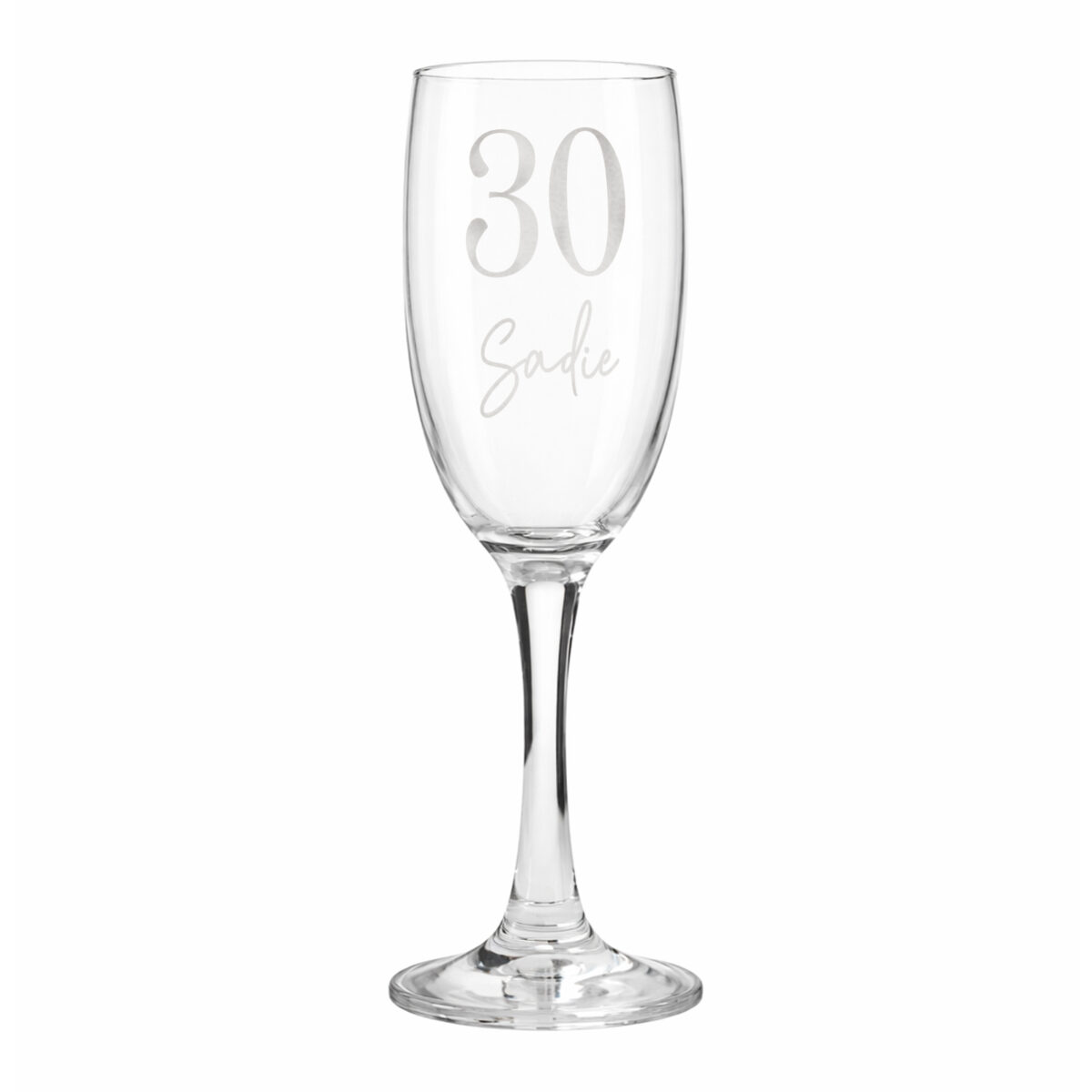 Personalised Big Age & Name Flute Glass - Image 4