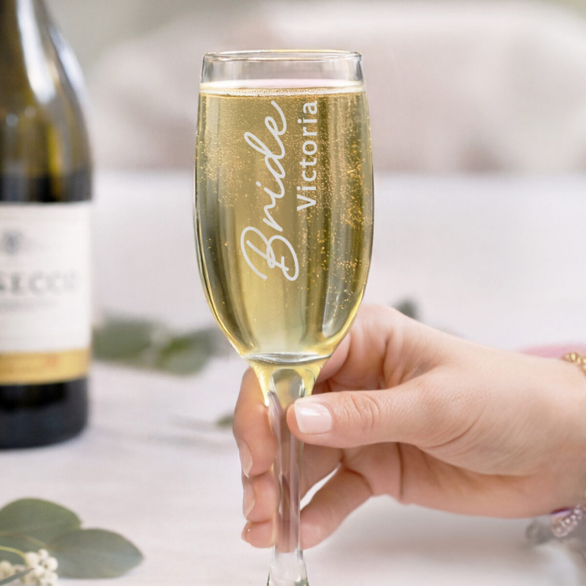Personalised Bride Elegant Flute Glass - Image 2