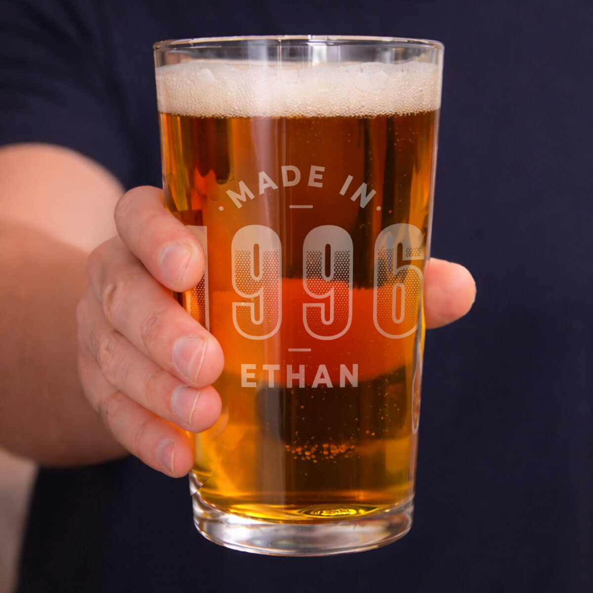 Personalised Made in Pint Glass - Image 2