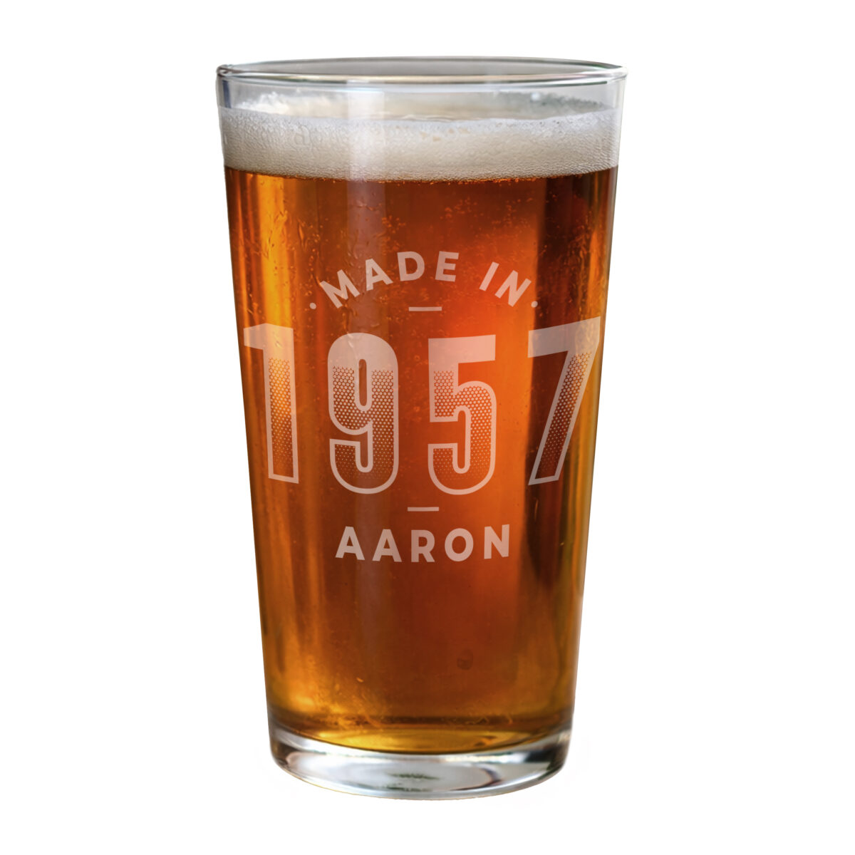 Personalised Made in Pint Glass - Image 4