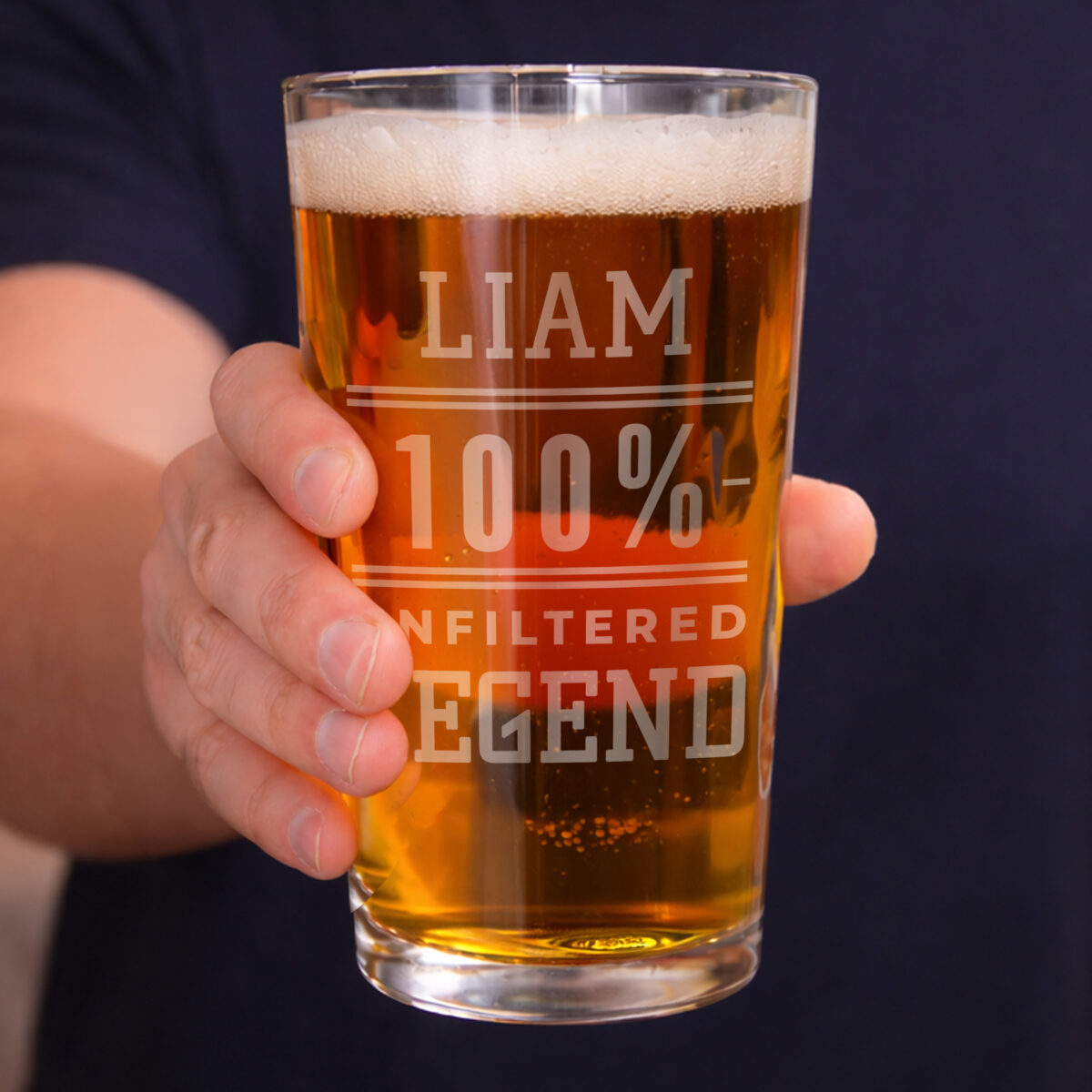 Personalised Unfiltered Legend Pint Glass - Image 2
