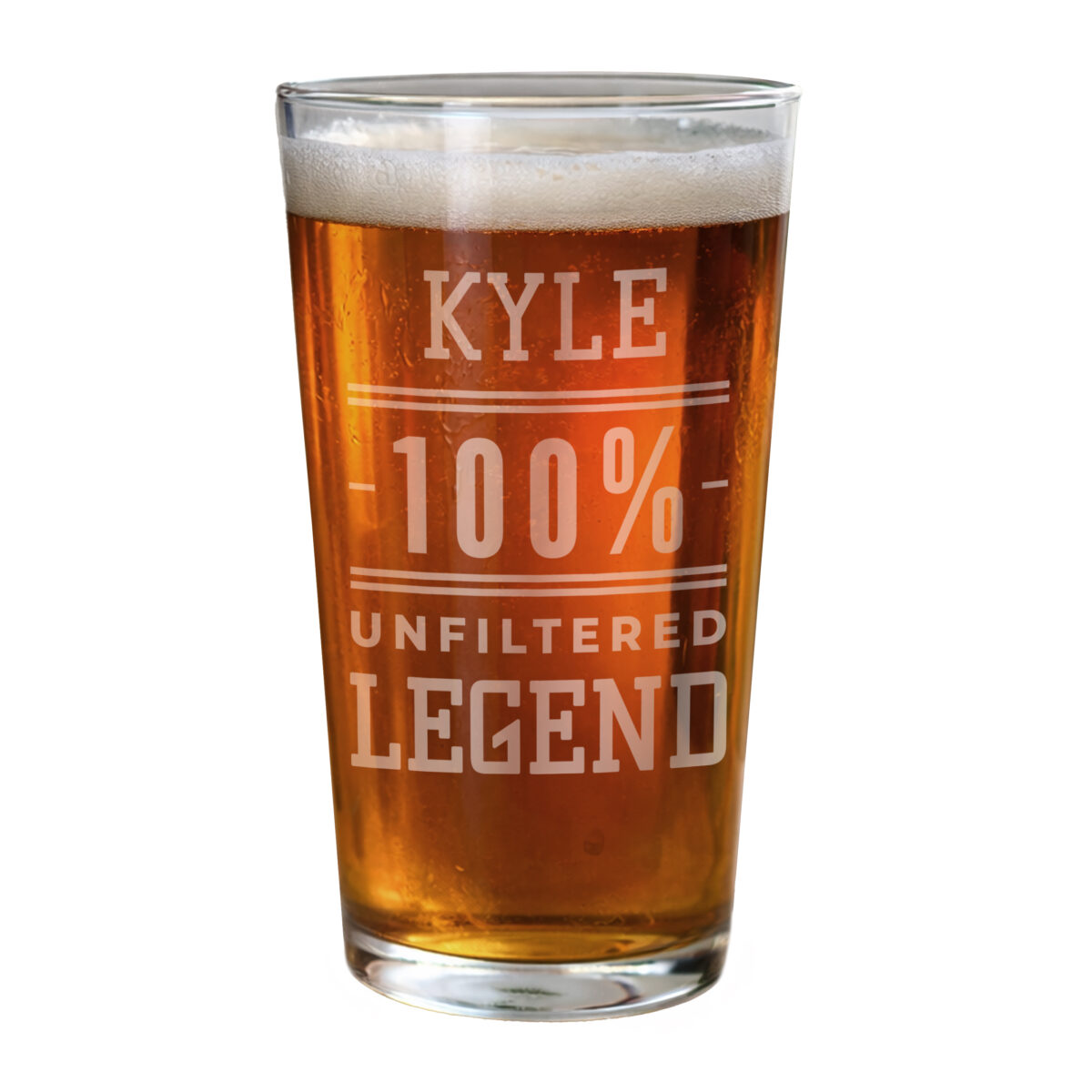 Personalised Unfiltered Legend Pint Glass - Image 3