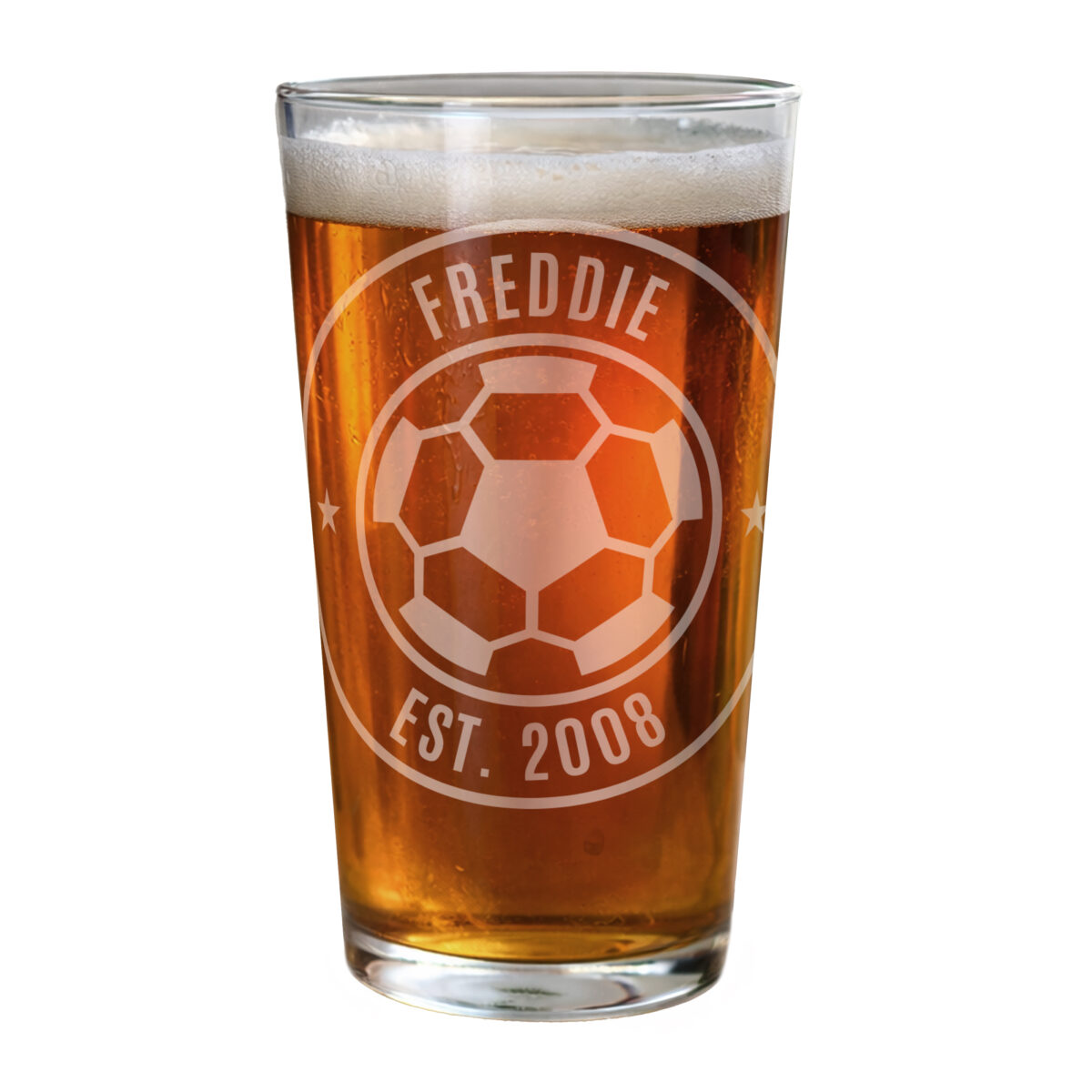Personalised Football Badge Pint Glass - Image 4