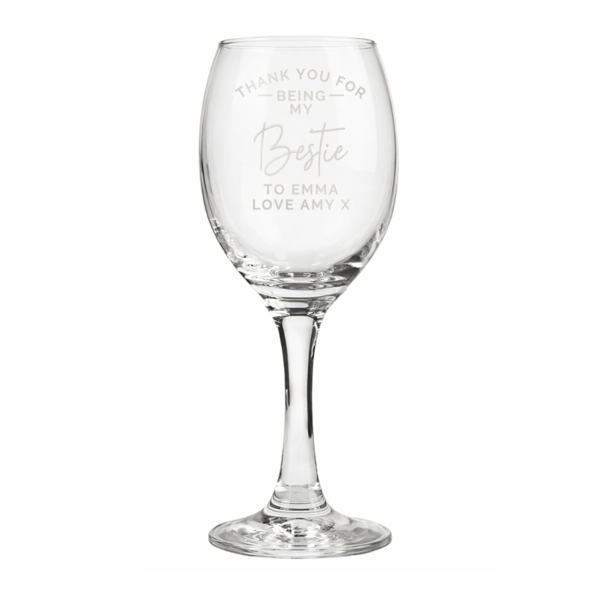 Personalised Thank you Wine Glass - Image 4
