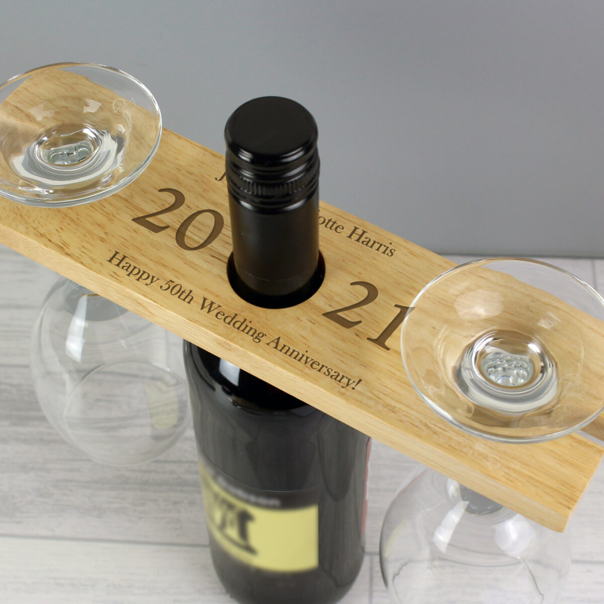 Personalised 'Year' Wine Glass & Bottle Holder - Image 3