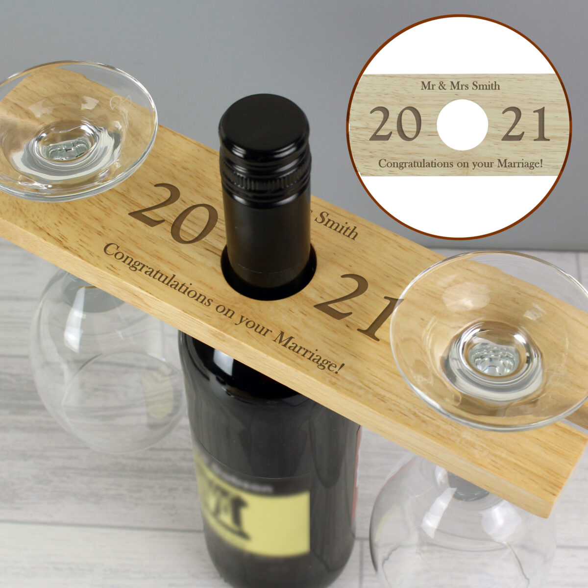 Personalised 'Year' Wine Glass & Bottle Holder - Image 6