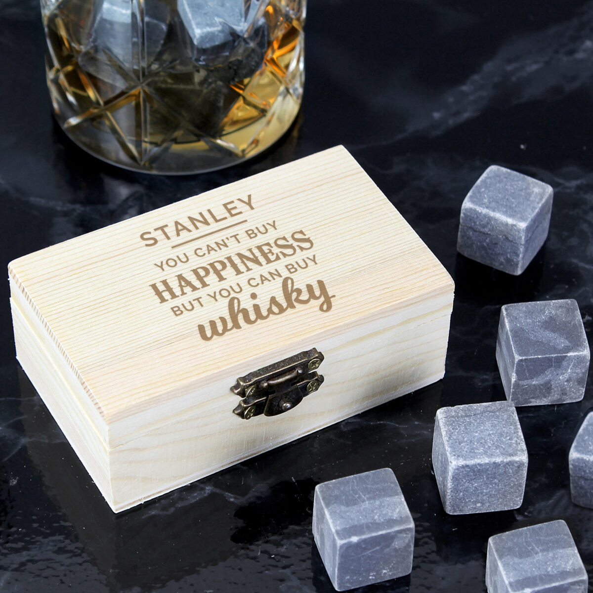 Personalised Happiness Whisky Stones - Image 2