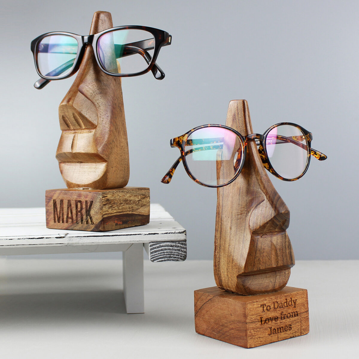 Personalised Wooden Nose-Shaped Glasses Holder - Image 6