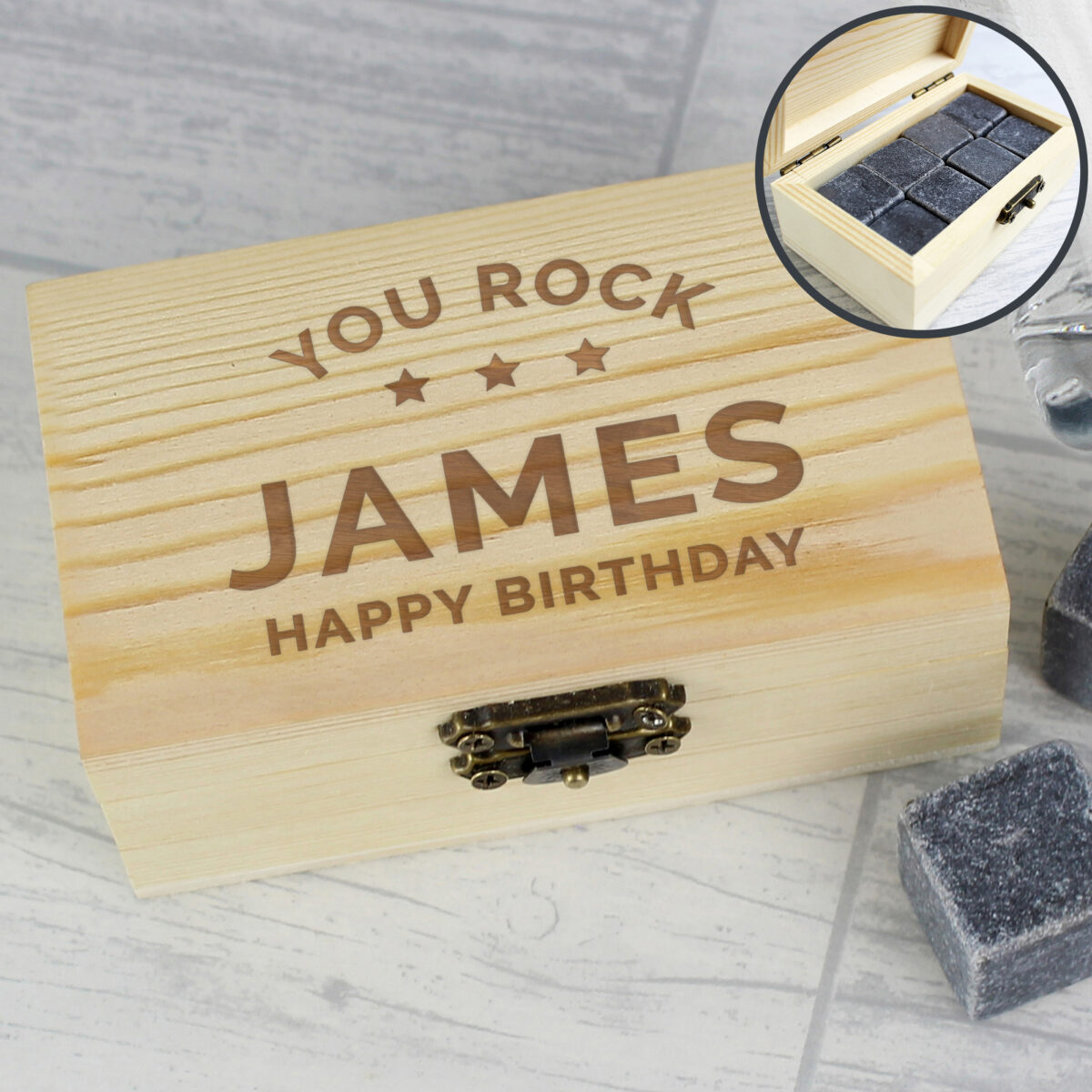 Personalised Stars Free Text Cooling Stones - Image 3