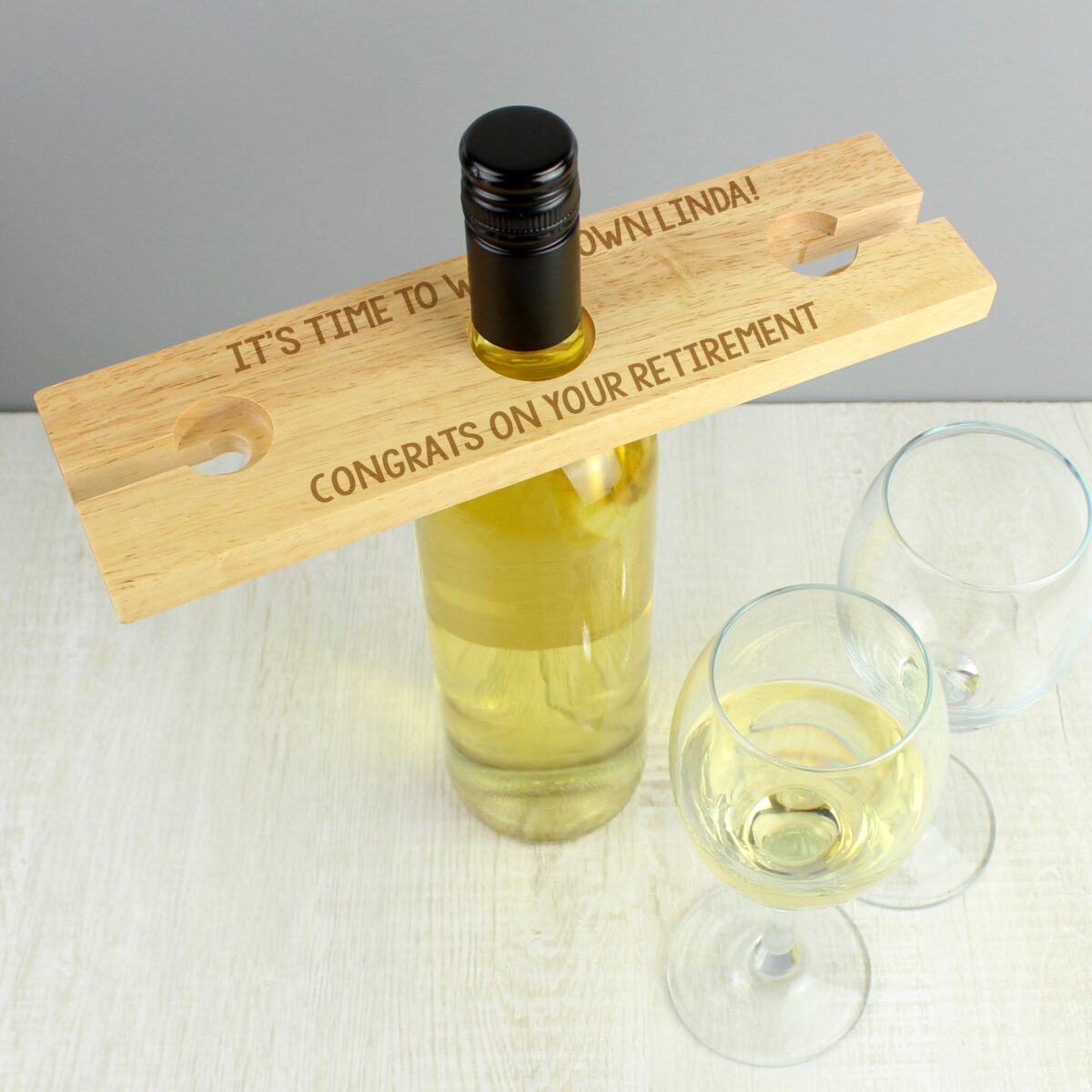 Personalised Free Text Wine Glass & Bottle Holder - Image 2