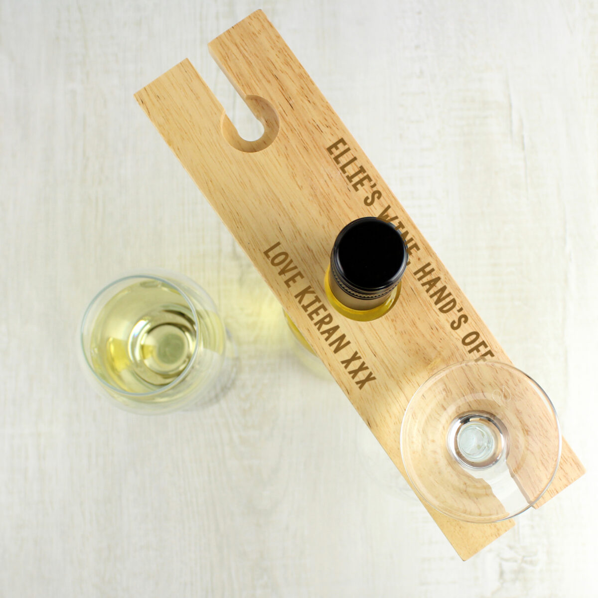 Personalised Free Text Wine Glass & Bottle Holder - Image 3