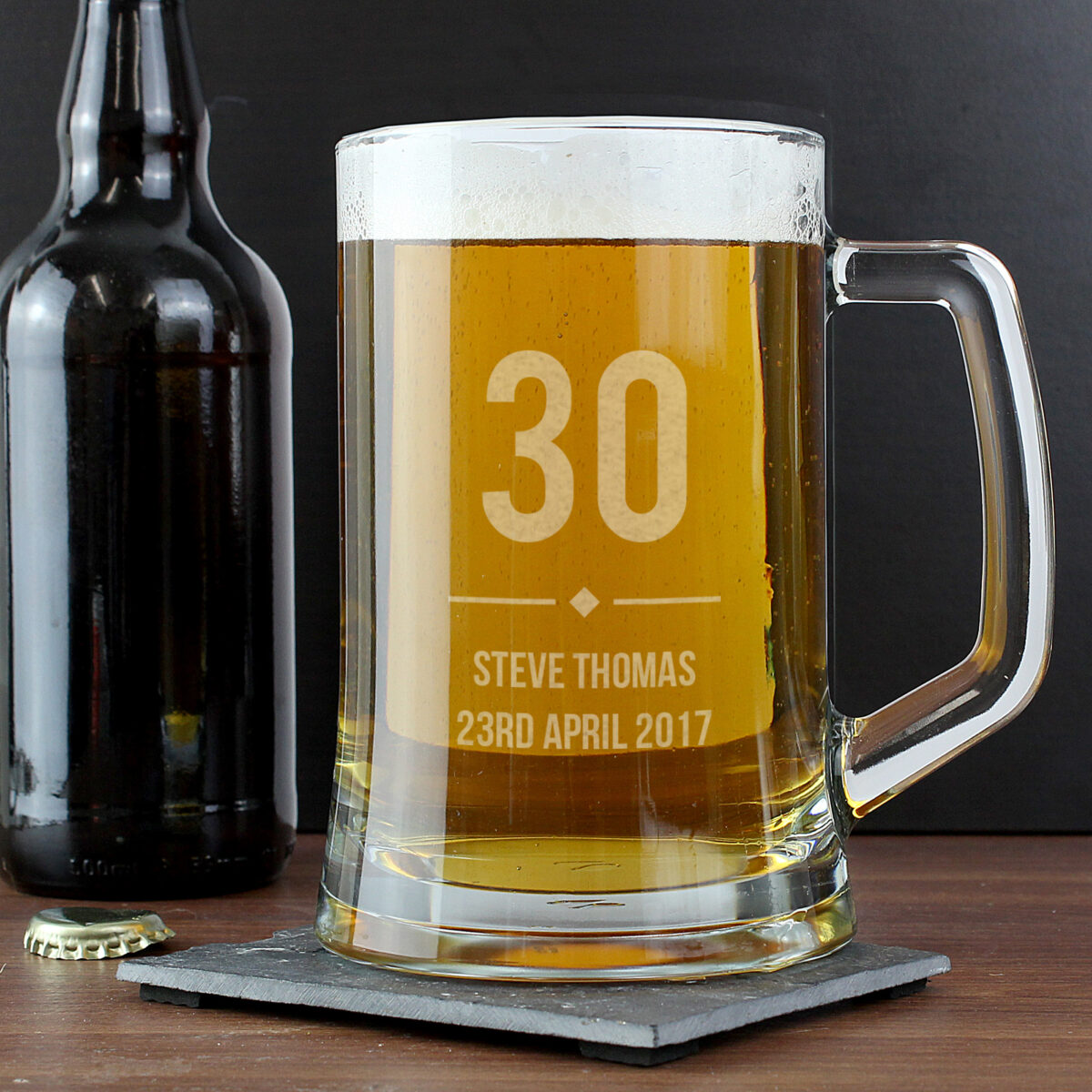 Personalised Big Age Glass Pint Stern Tankard - Image 3