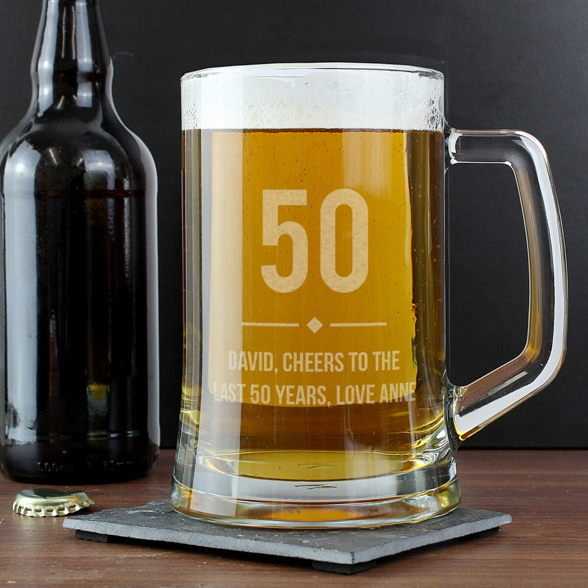Personalised Big Age Glass Pint Stern Tankard - Image 5