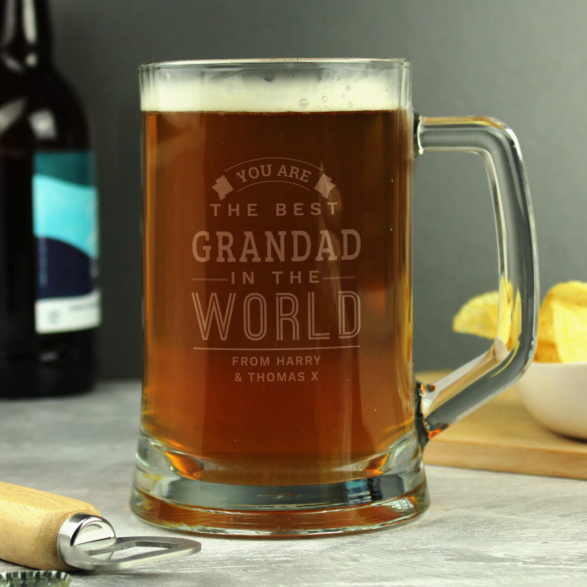 Personalised Best in The World Pint Stern Tankard - Image 2