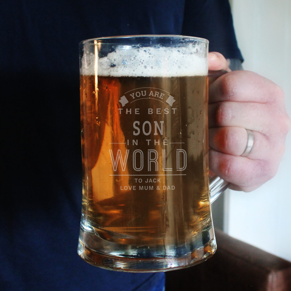 Personalised Best in The World Pint Stern Tankard - Image 3