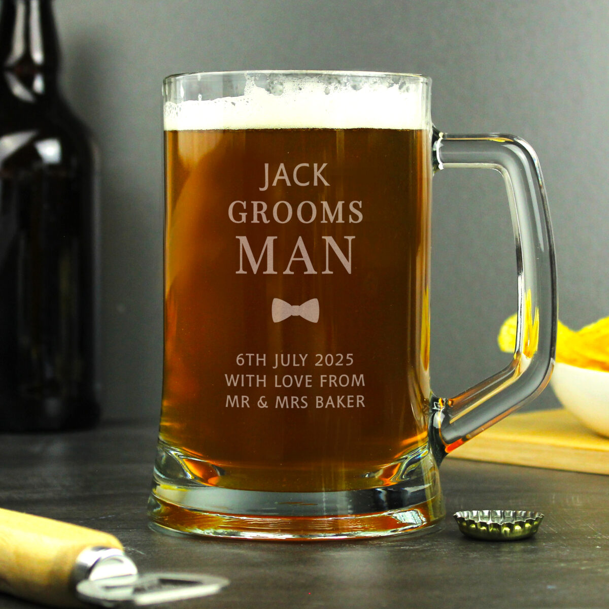 Personalised Groomsman Pint Stern Tankard - Image 2