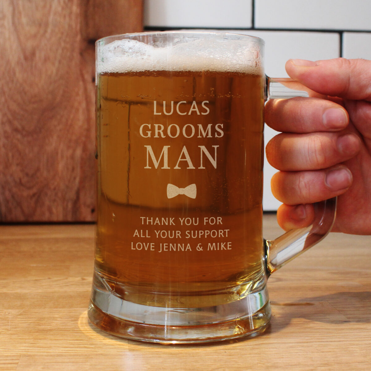 Personalised Groomsman Pint Stern Tankard - Image 3