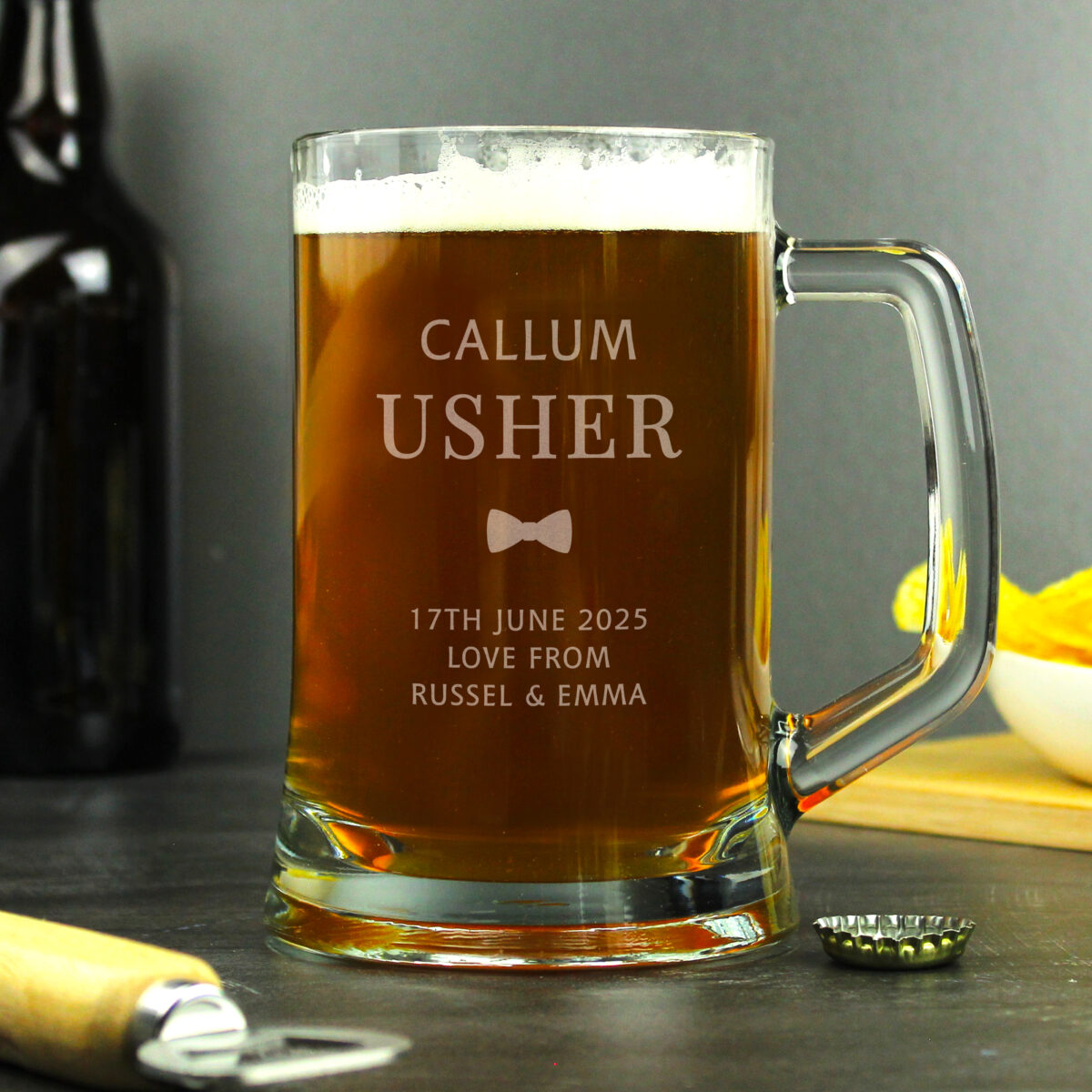 Personalised Usher Pint Stern Tankard - Image 2