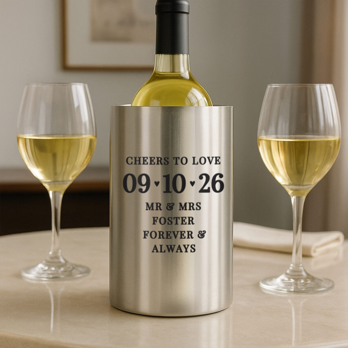 Personalised Big Date Wine Cooler - Image 2