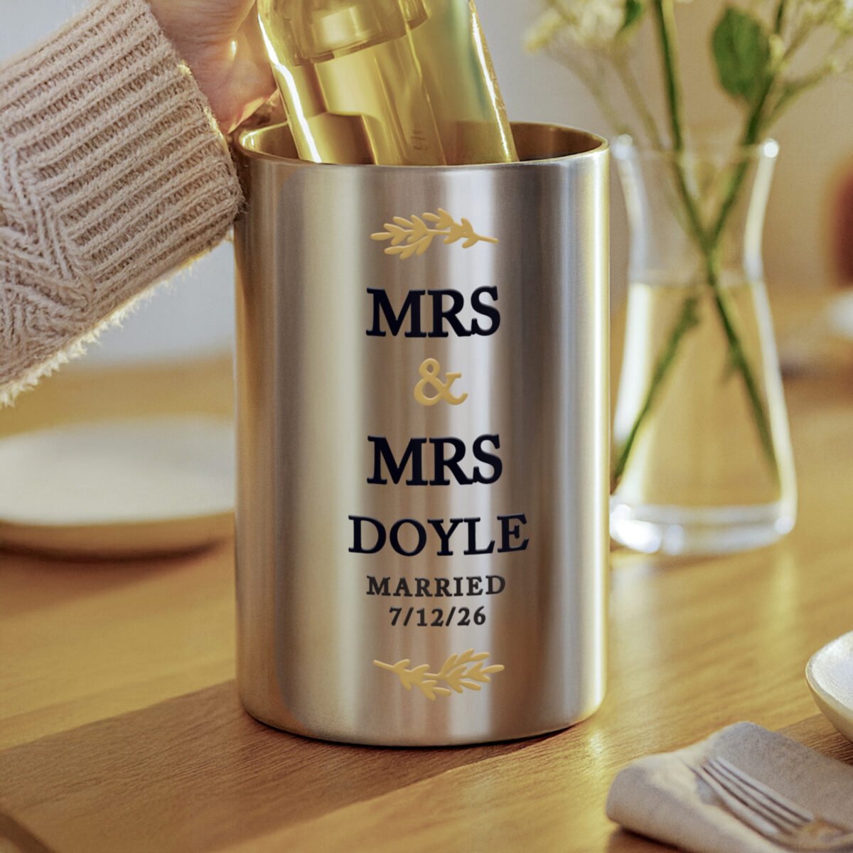 Personalised Couples Wine Cooler - Image 2