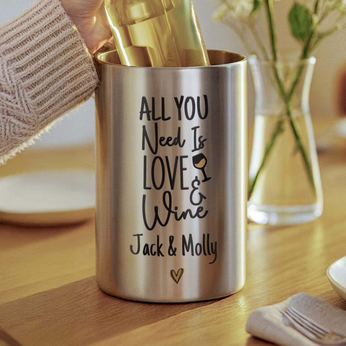 Personalised Love & Wine Cooler - Image 2