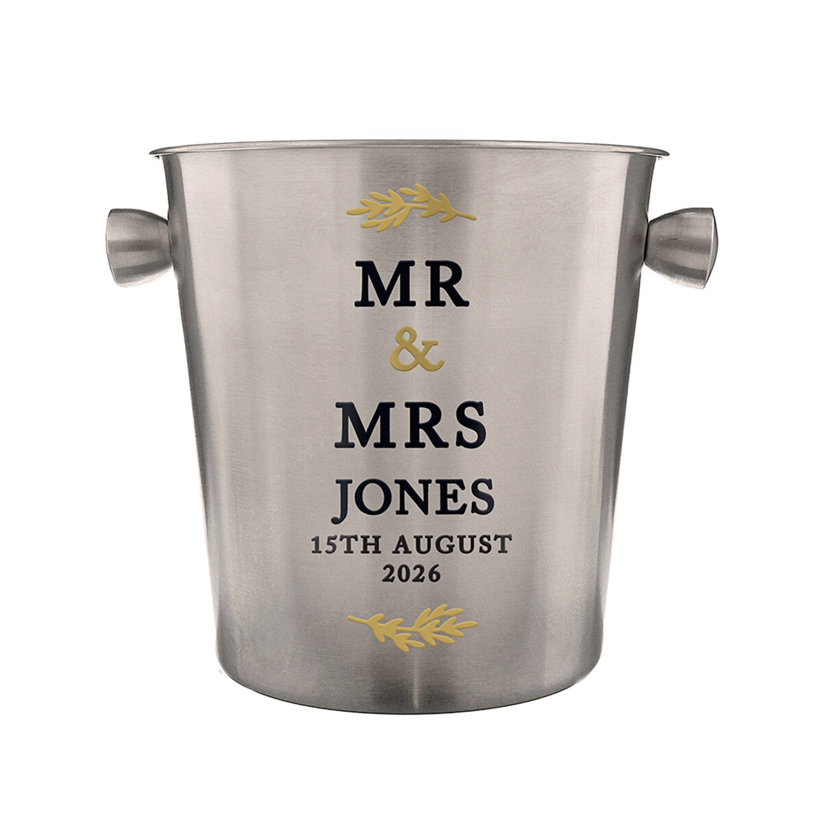 Personalised Couples Stainless Steel Ice Bucket - Image 3
