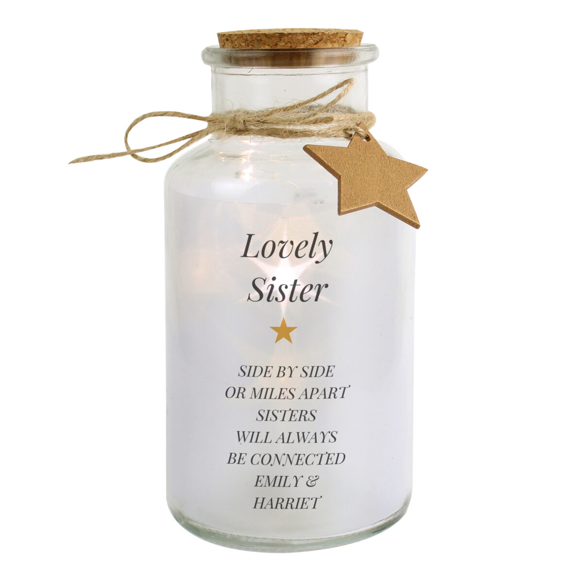 Personalised Free Text LED Glass Jar - Image 4