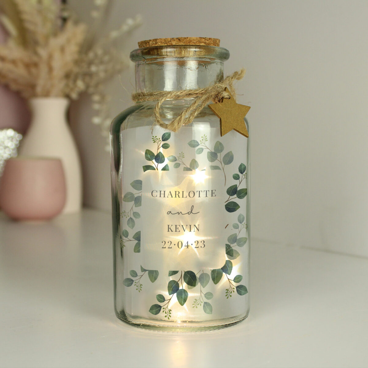 Personalised Botanical LED Glass Jar - Image 5