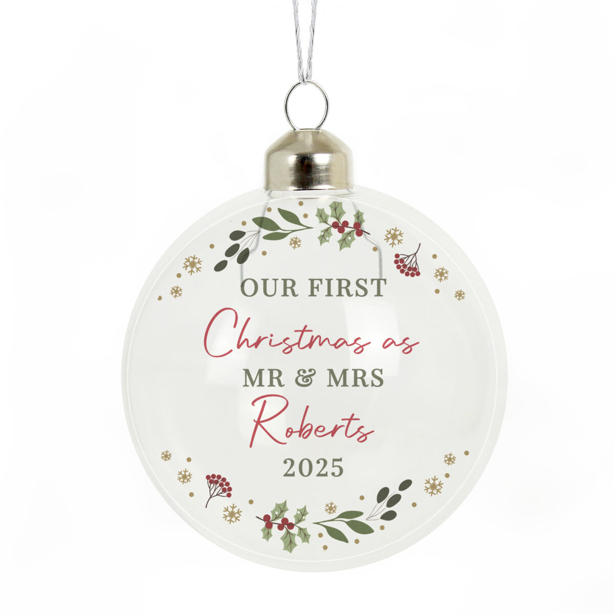 Personalised Christmas Glass Bauble - Image 3