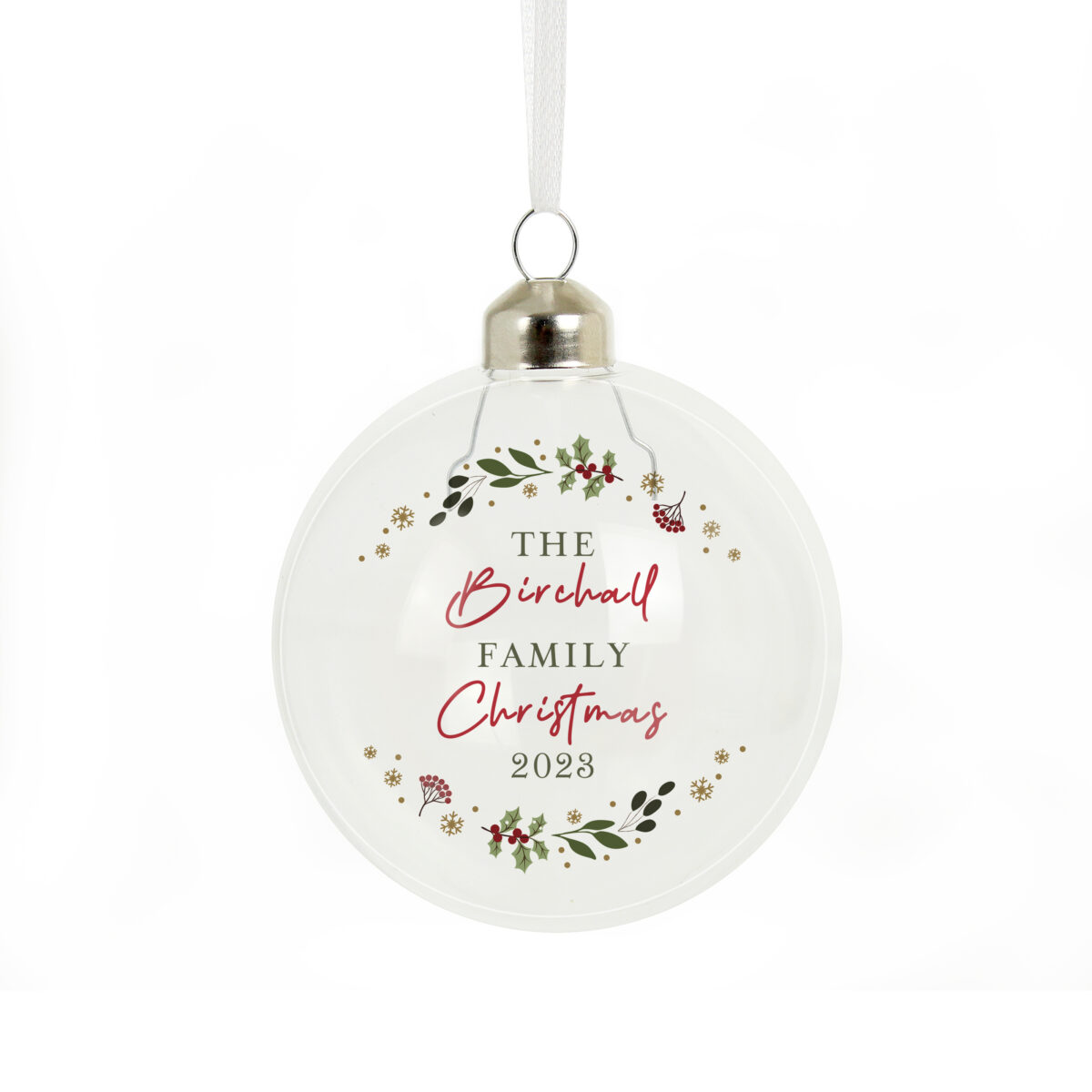 Personalised Christmas Glass Bauble - Image 4