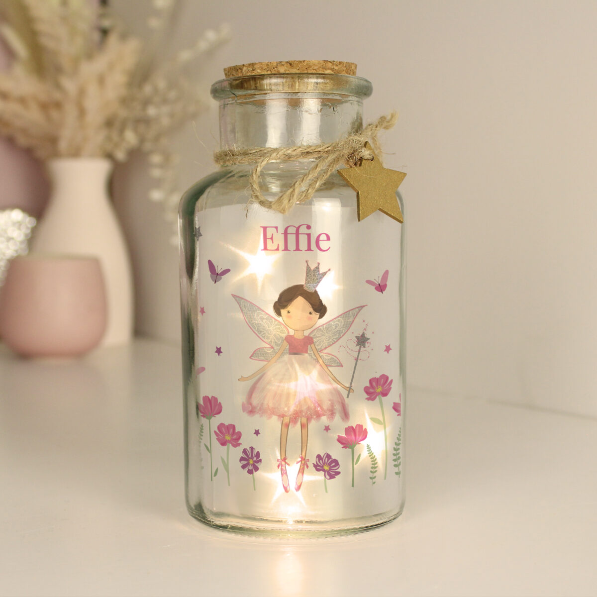 Personalised Fairy Princess LED Glass Jar - Image 2