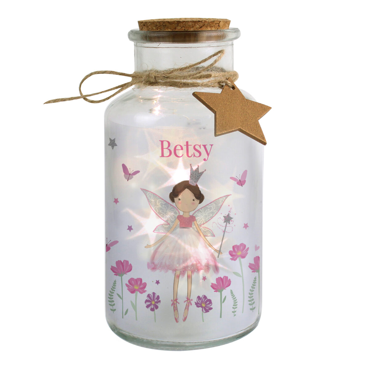 Personalised Fairy Princess LED Glass Jar - Image 4