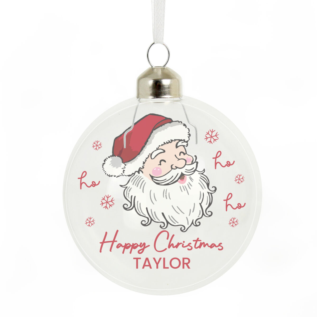Personalised Santa Glass Bauble - Image 3