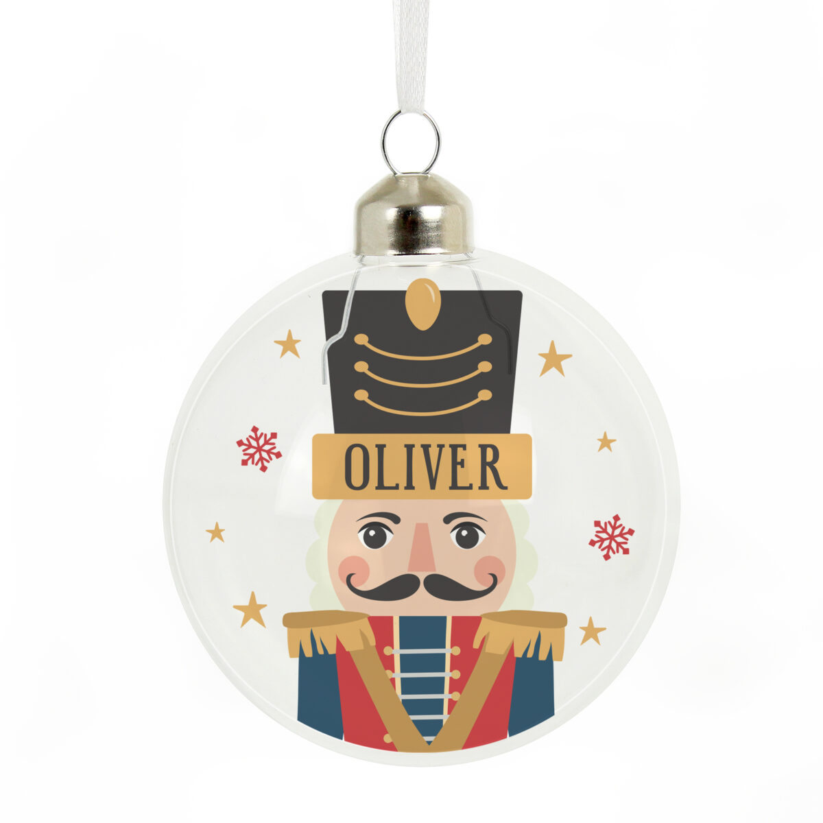 Personalised Nutcracker Christmas Glass Bauble - Image 3