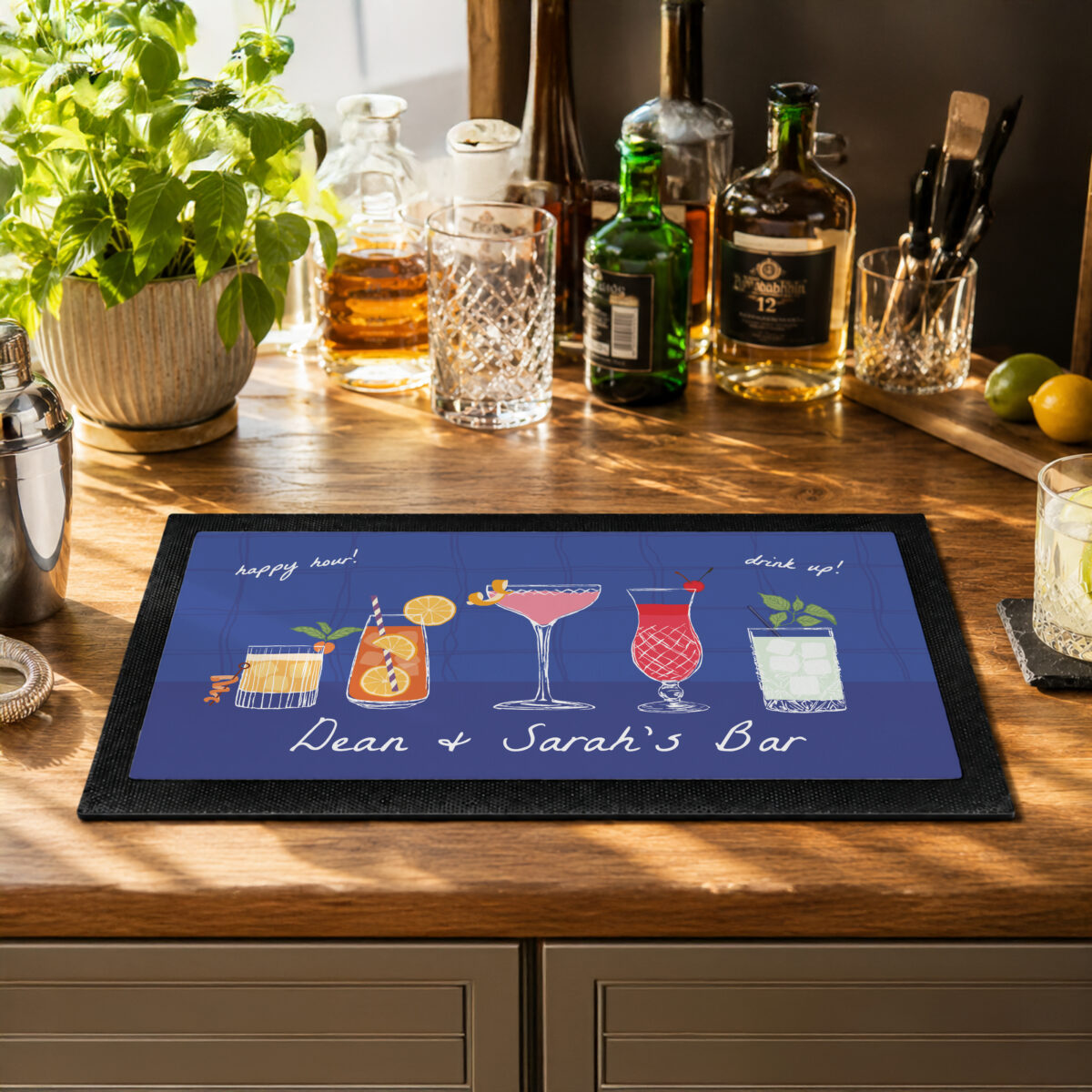 Personalised Cocktail Bar Mat - Image 2