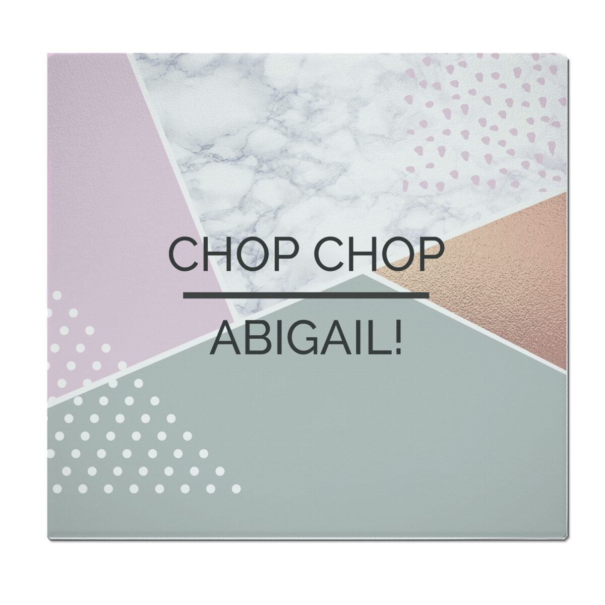 Personalised Geometric Glass Chopping Board/Worktop Saver - Image 4