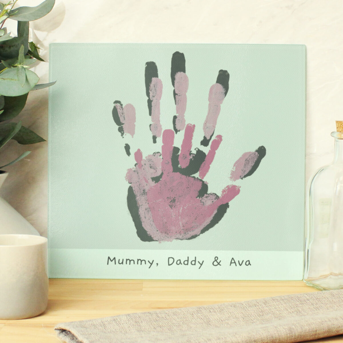 Personalised Childrens Drawing Photo Upload Glass Chopping Board/Worktop Saver - Image 6
