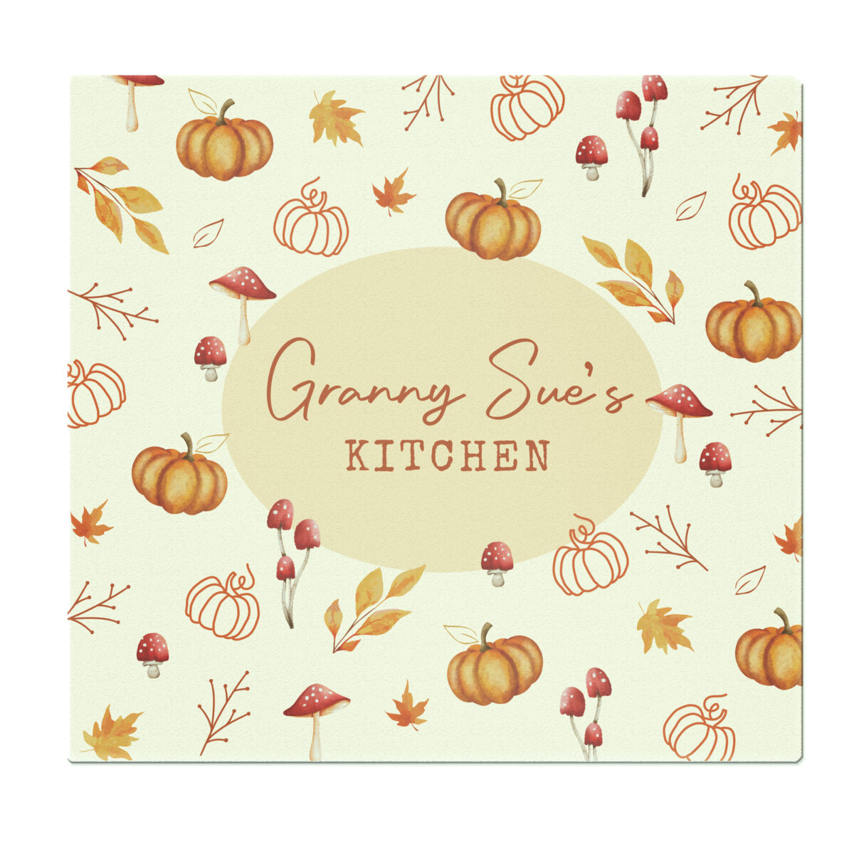 Personalised Pumpkin Glass Chopping Board - Image 3