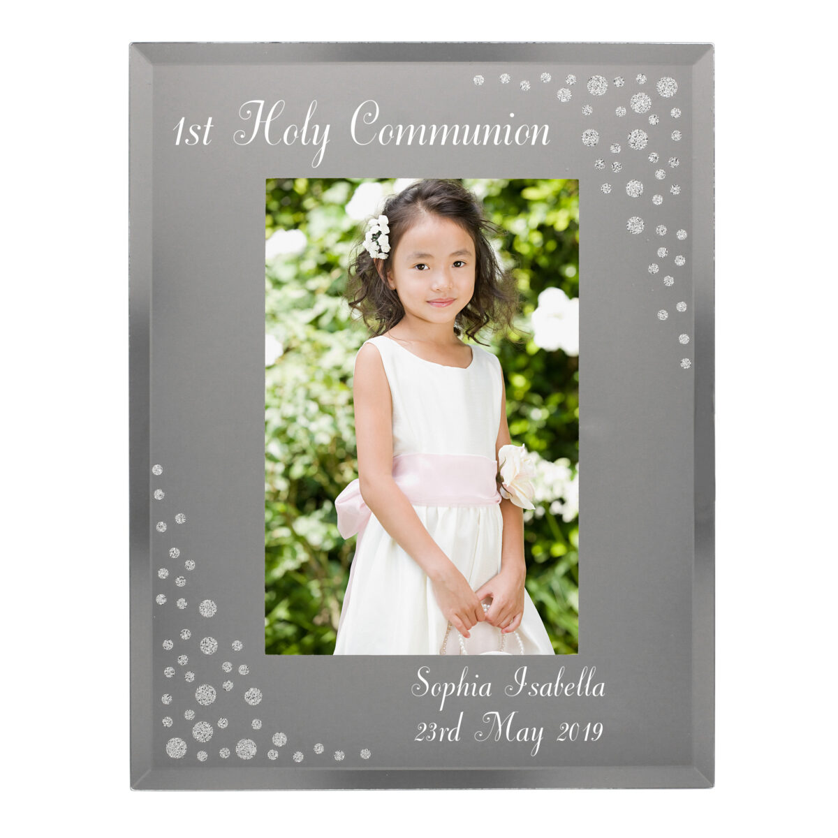 Personalised Any Message 6x4 Diamante Glass Photo Frame - Image 7